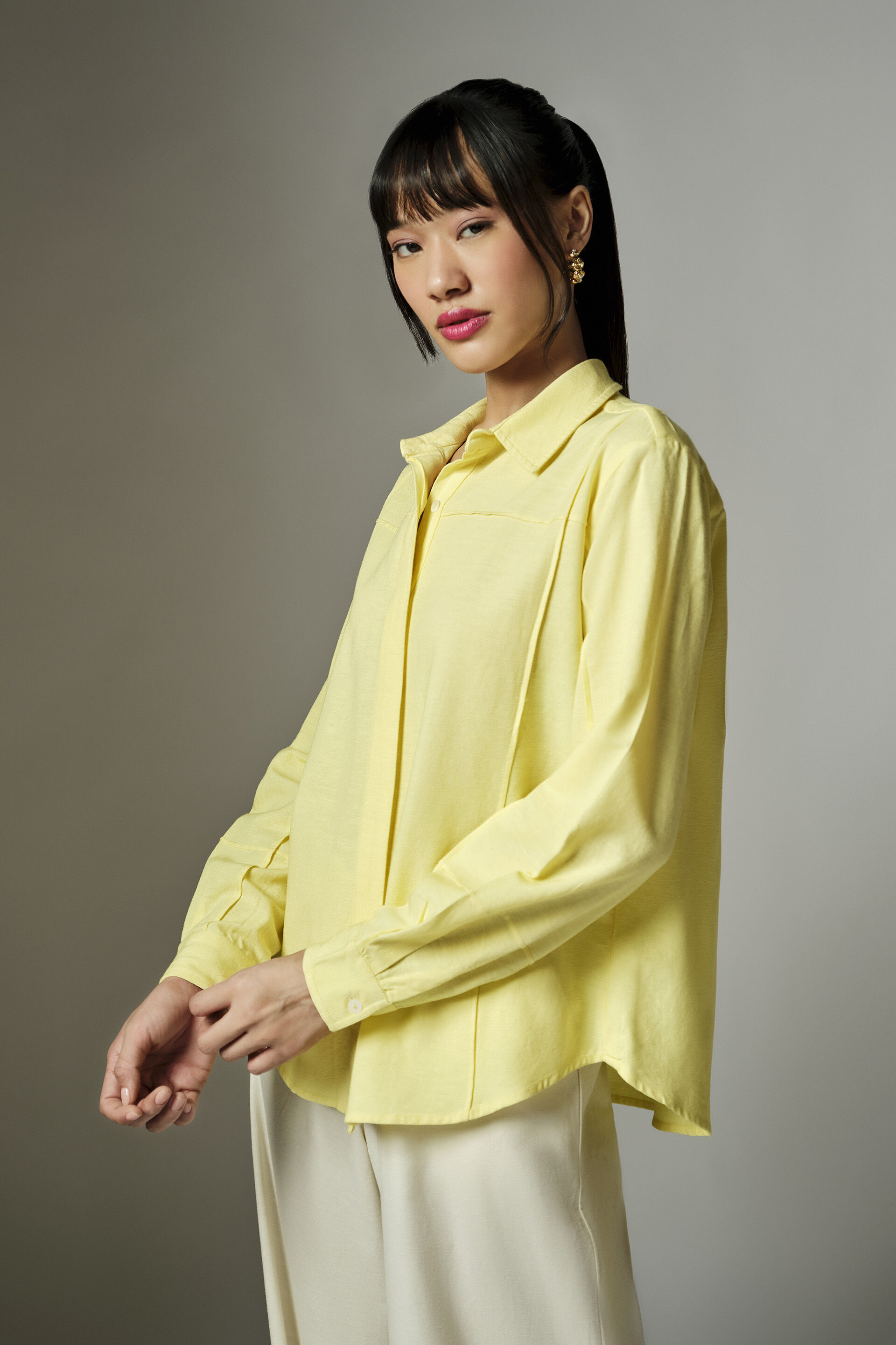 Hayley Butter Yellow Shirt, Yellow, image 2